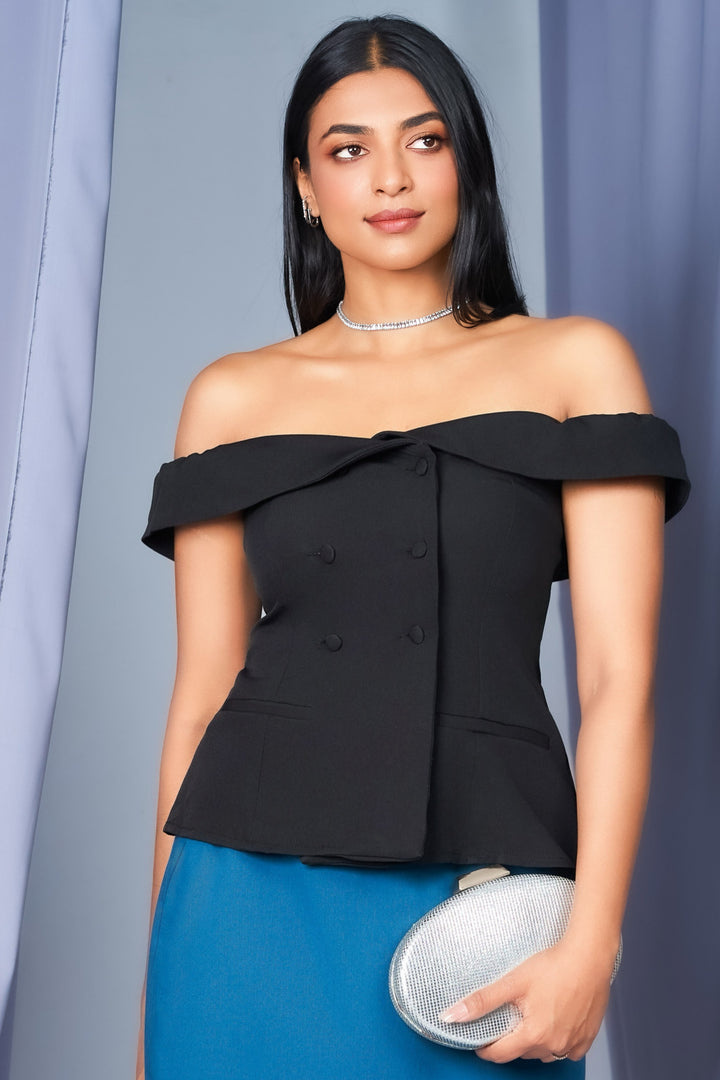 Black Off Shoulder Top