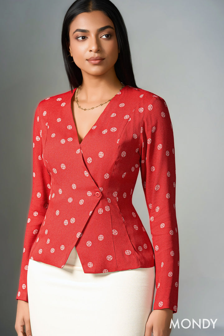 Long Sleeve Wrap Top