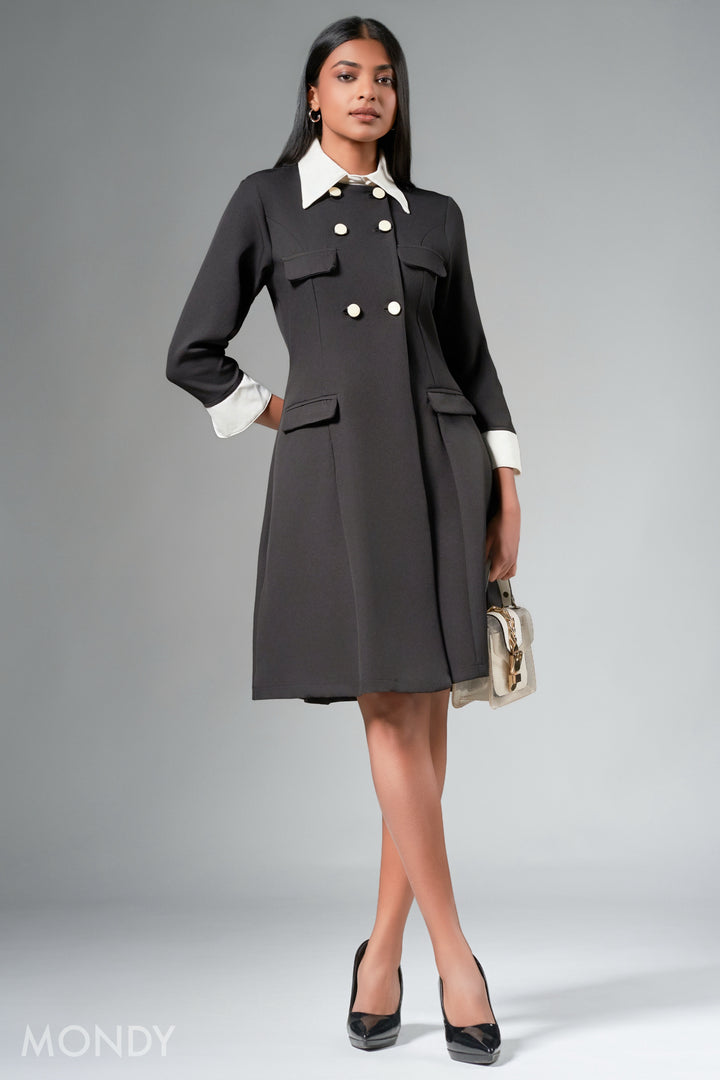 Contrast Blazer Dress