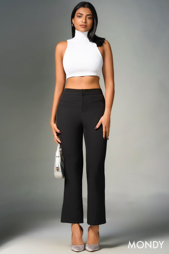 Regular Waist Cropped Pant