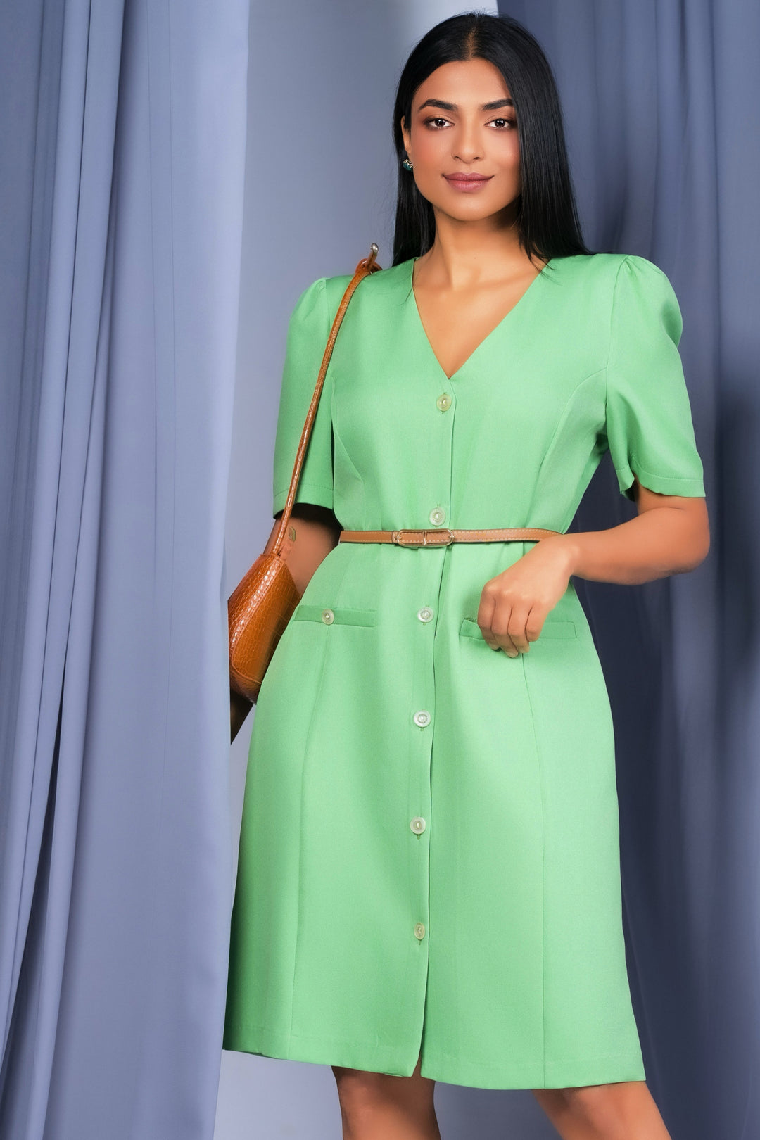 Button Up Shift Dress