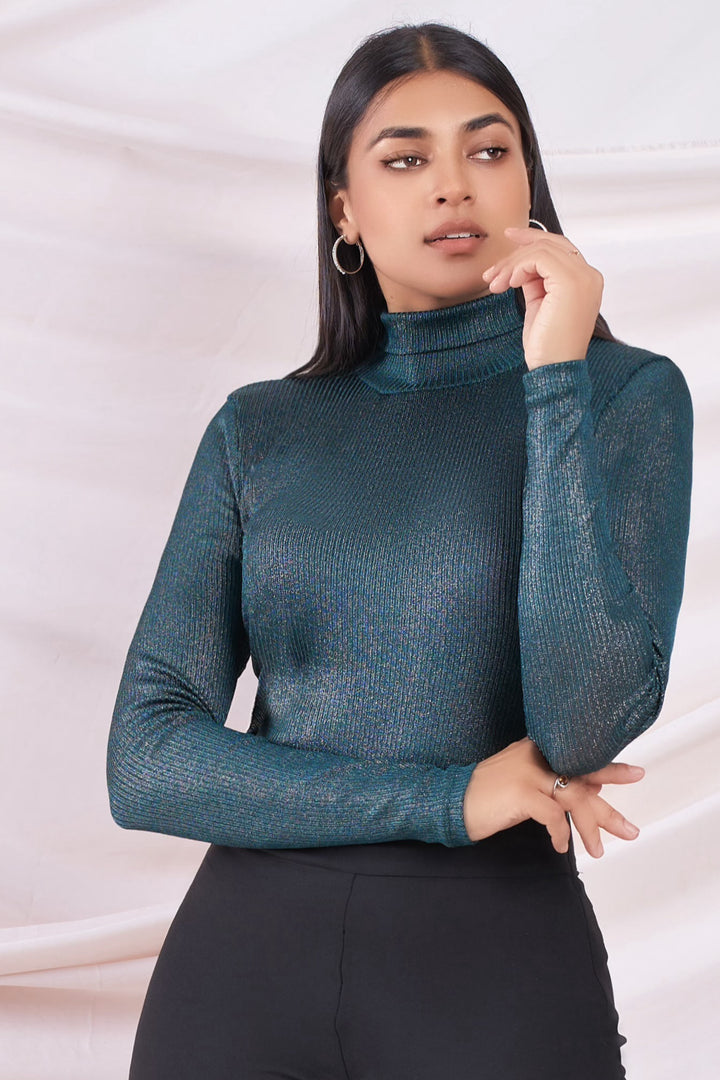 Green Glitter Top