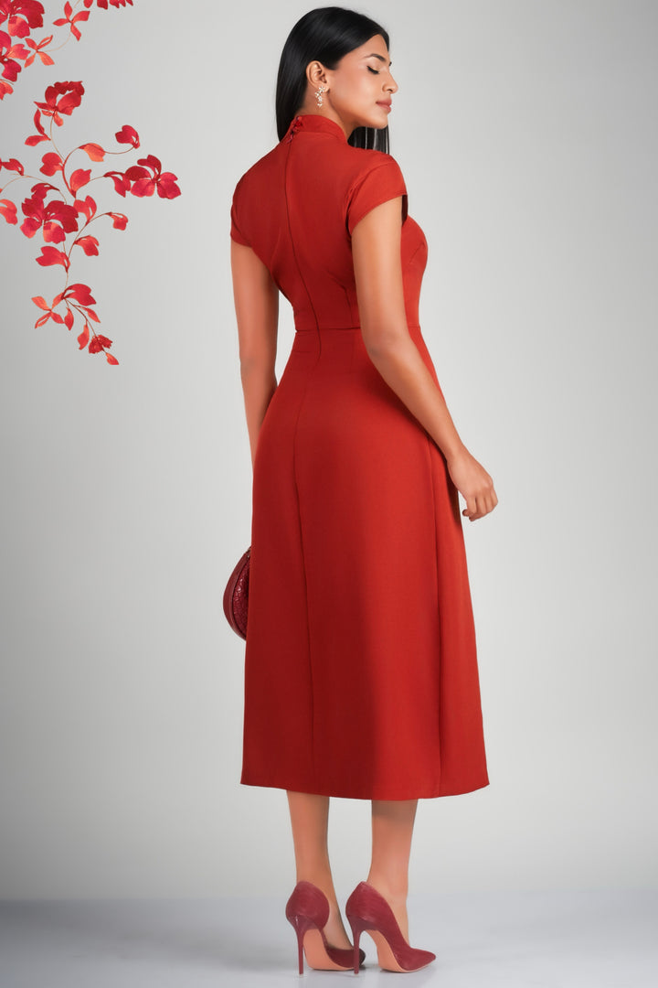 Front Detail Midi Dress