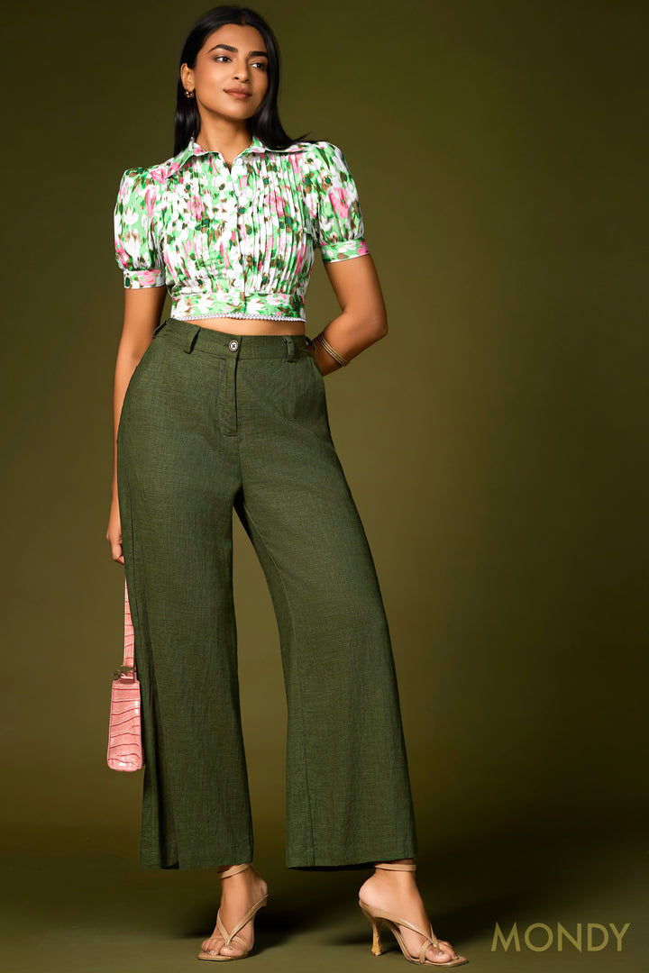 Short Sleeve Cropped Shirt