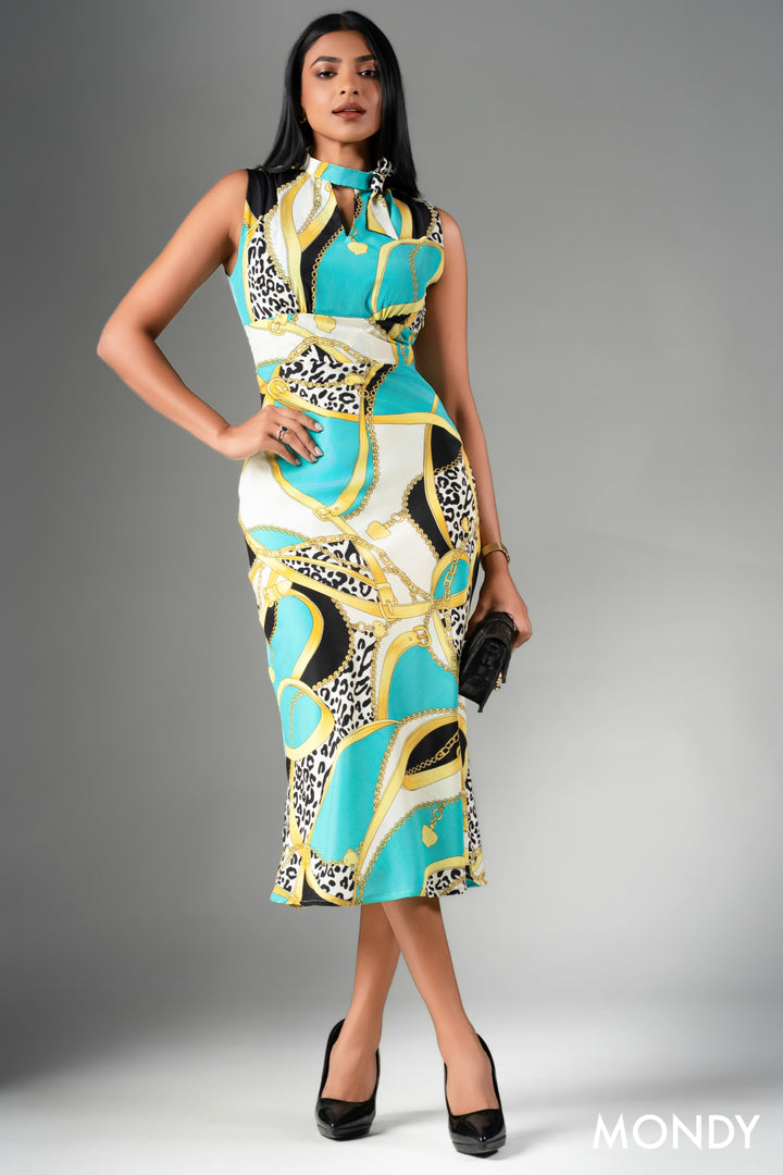 Necktie Detail Dress