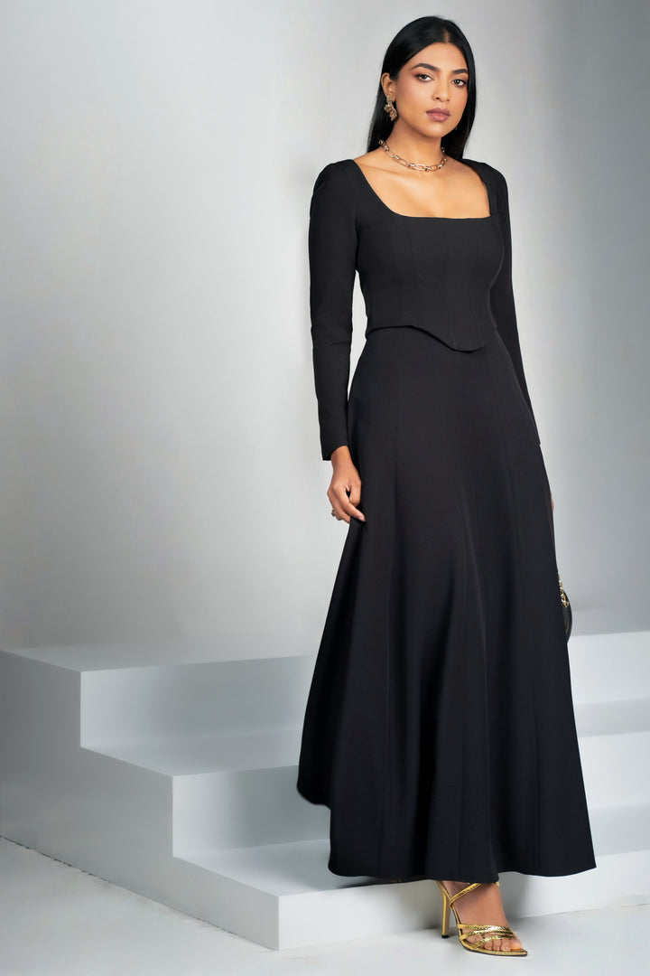 Flared Maxi Skirt