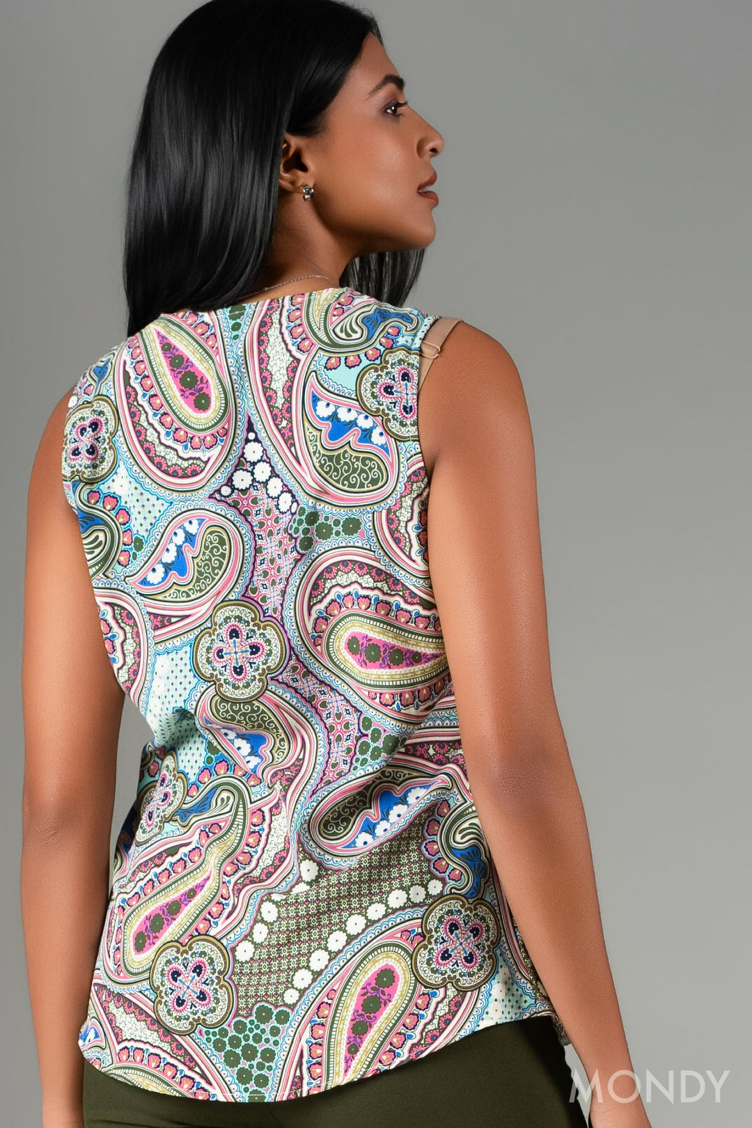 Printed Sleeveless Top