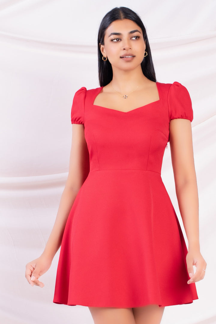 Red Sweetheart Mini Dress