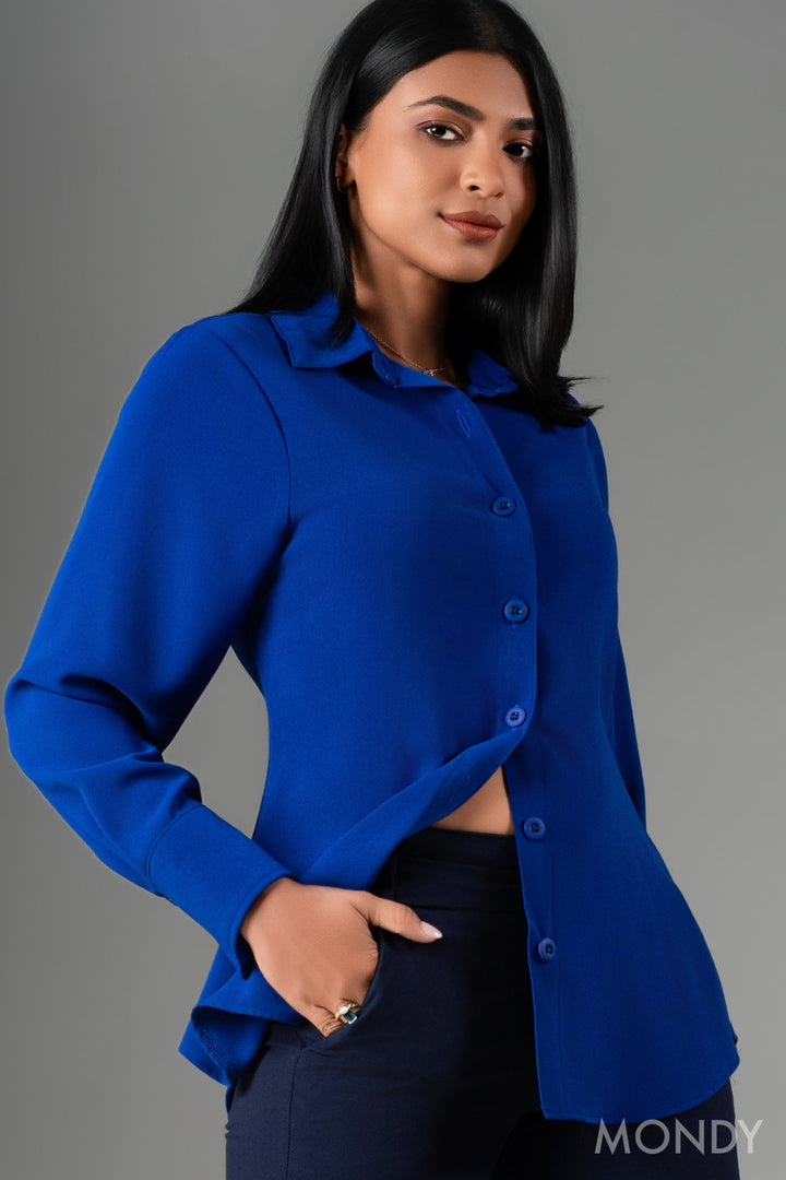 Long Blue Shirt