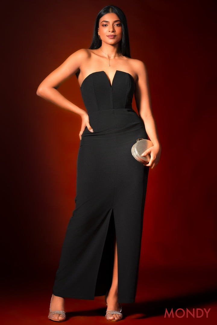 Strapless Bodycon Maxi Dress