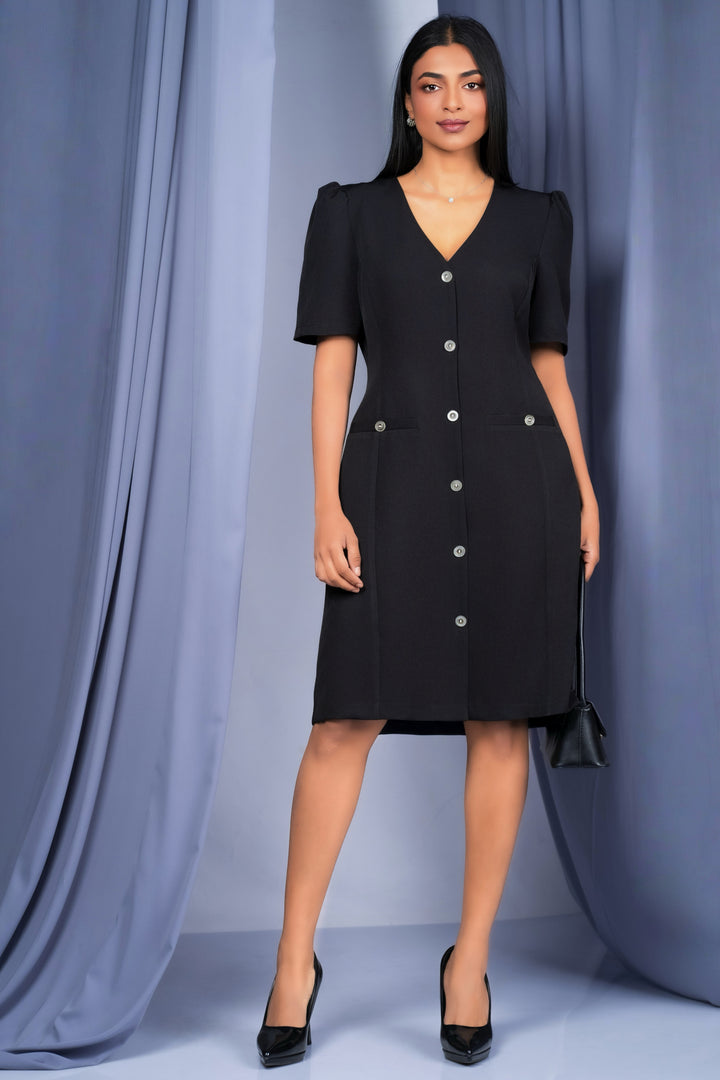 Button Up Shift Dress