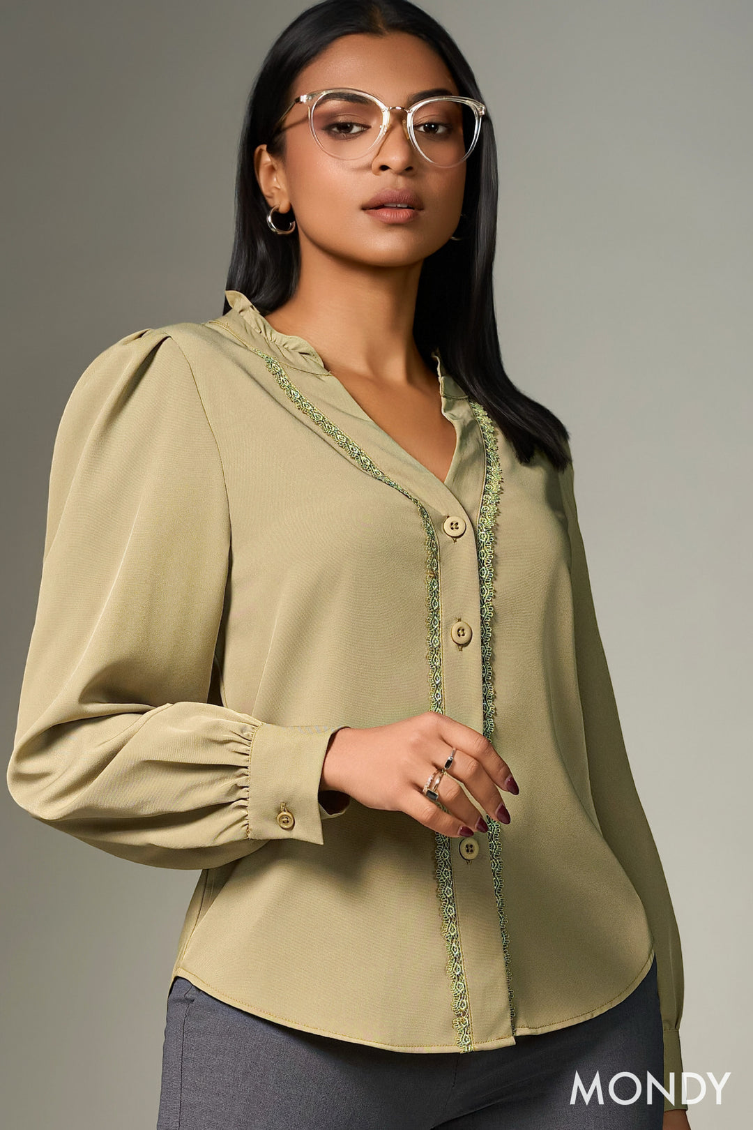Frill Neck Top