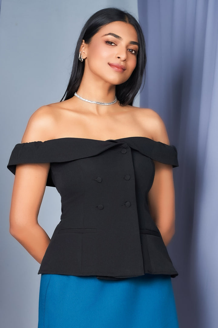 Black Off Shoulder Top