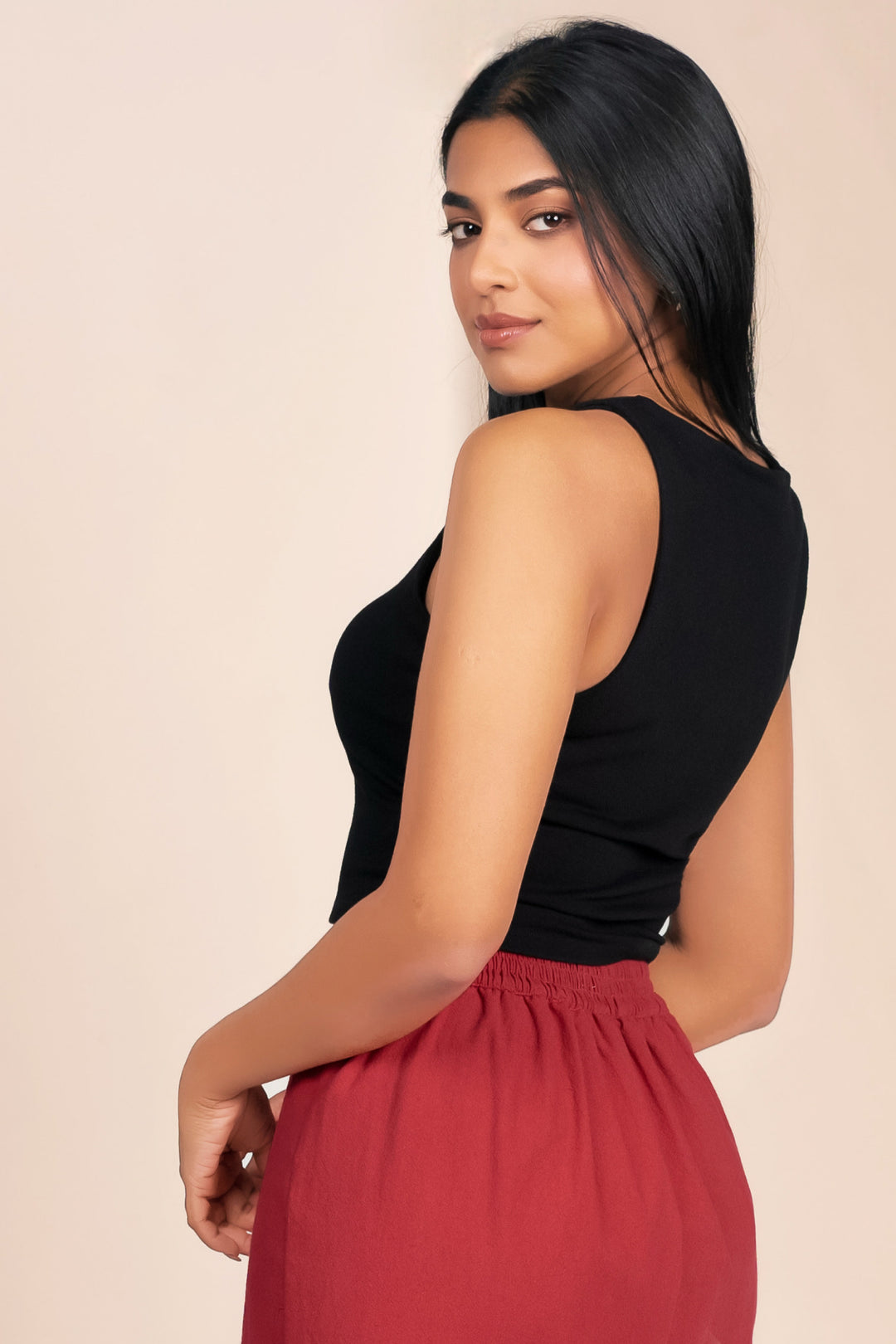V Neck Crop Top