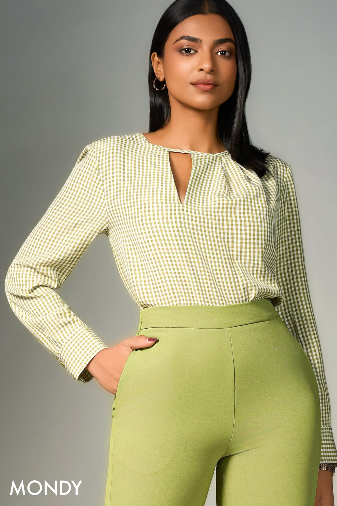 Asymmetric Checkered Top
