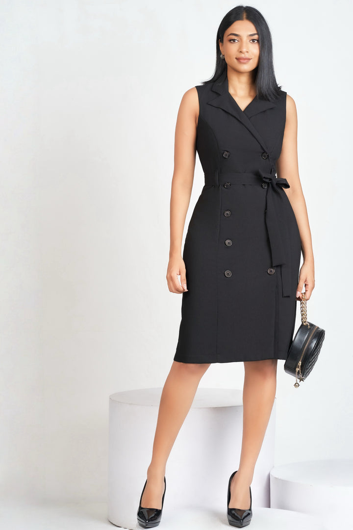 Double Buttoned Blazer Dress