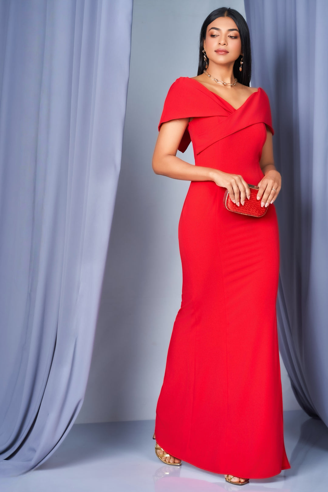 off shoulder dress sri lanka Off Shoulder Frill Sleeve Evening Gown