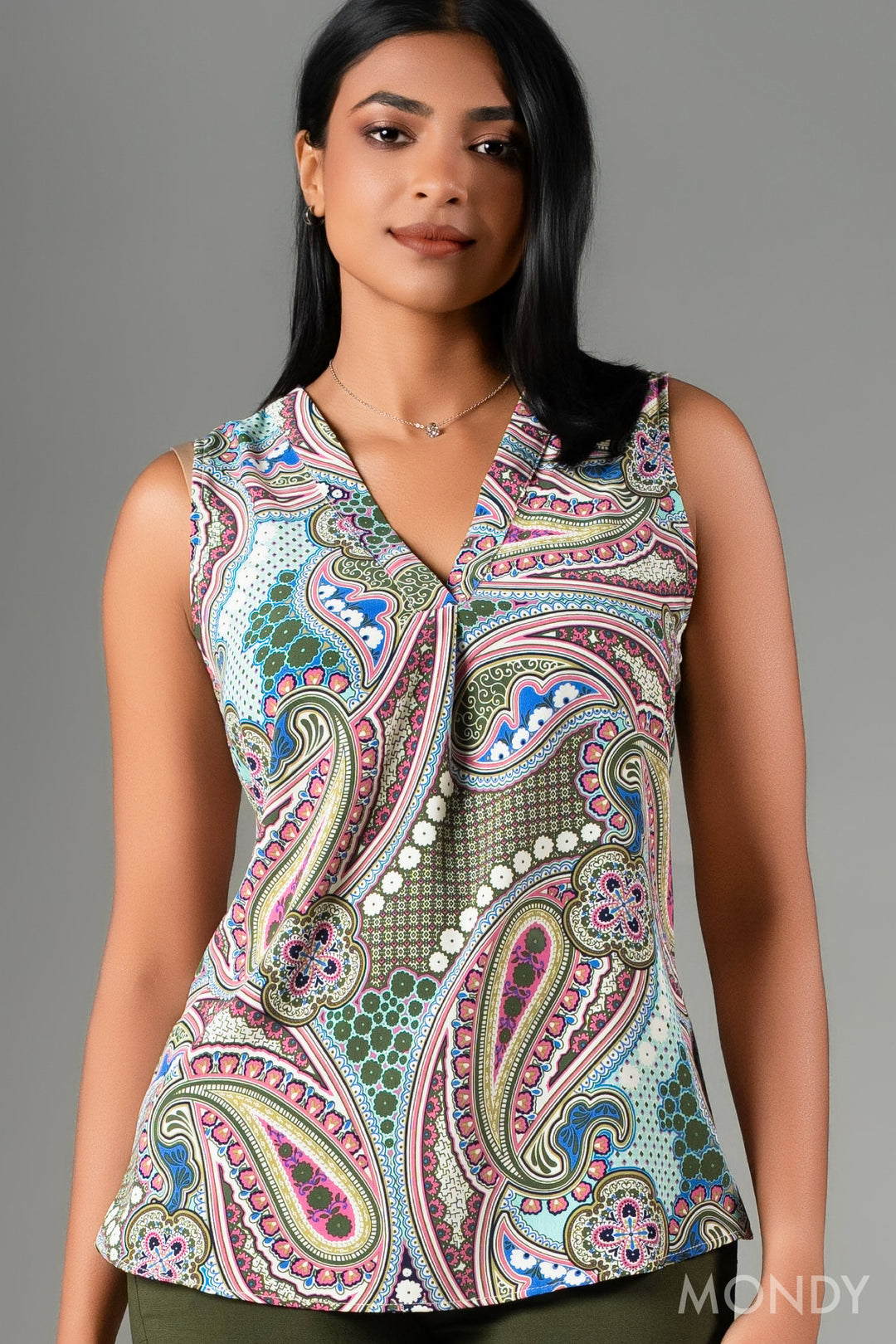 Printed Sleeveless Top