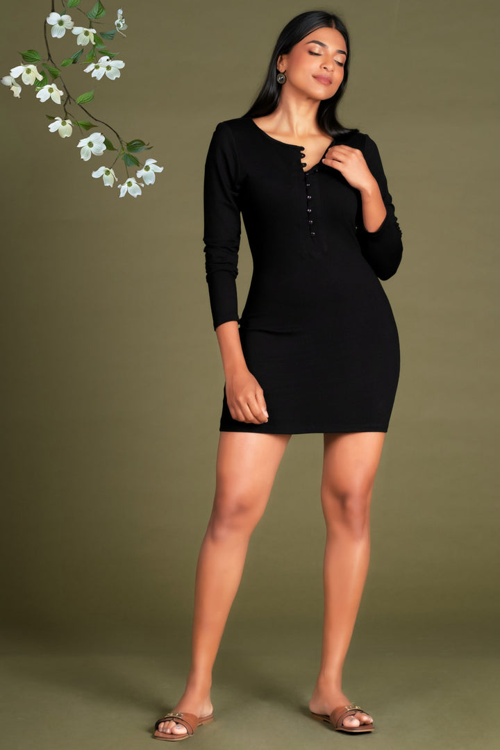 Long Sleeve Bodycon Mini Dress