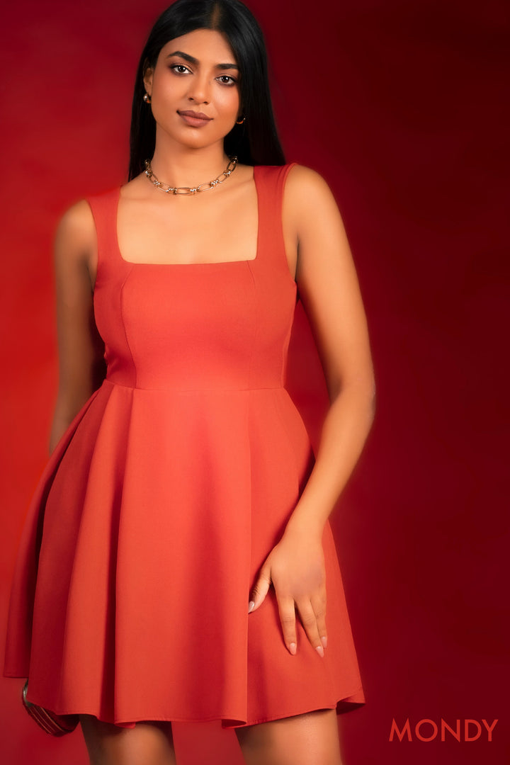 Square Neck Mini Dress