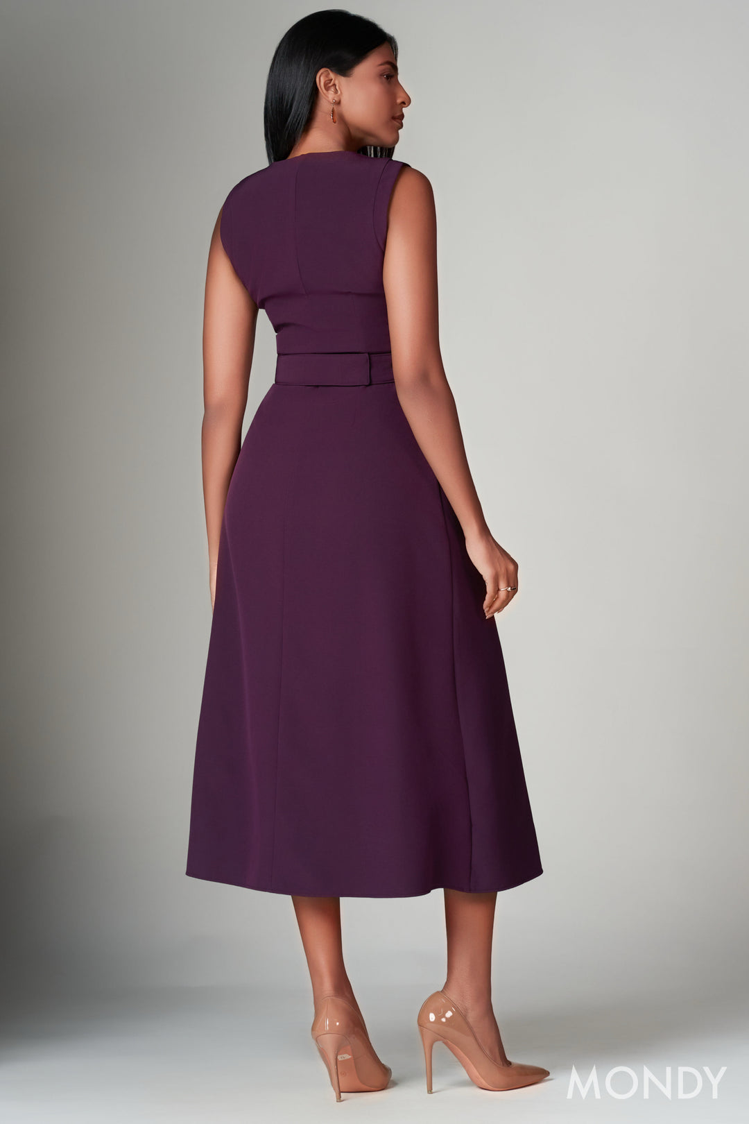 Purple Belted Dress