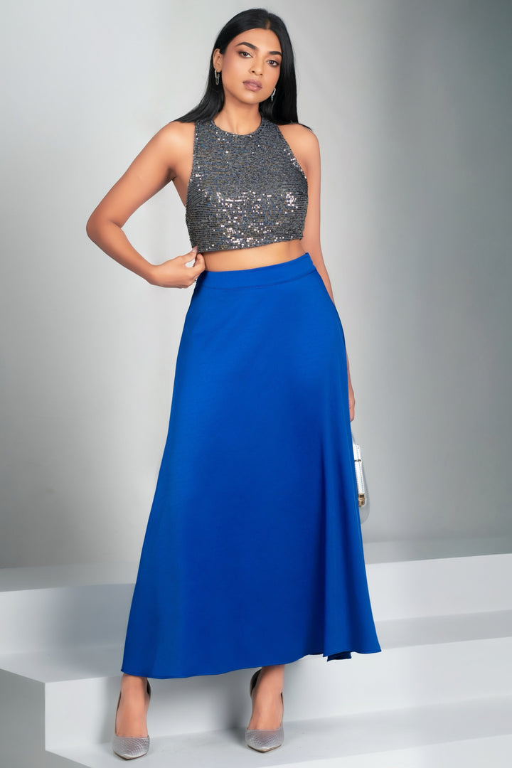 Flared Maxi Skirt