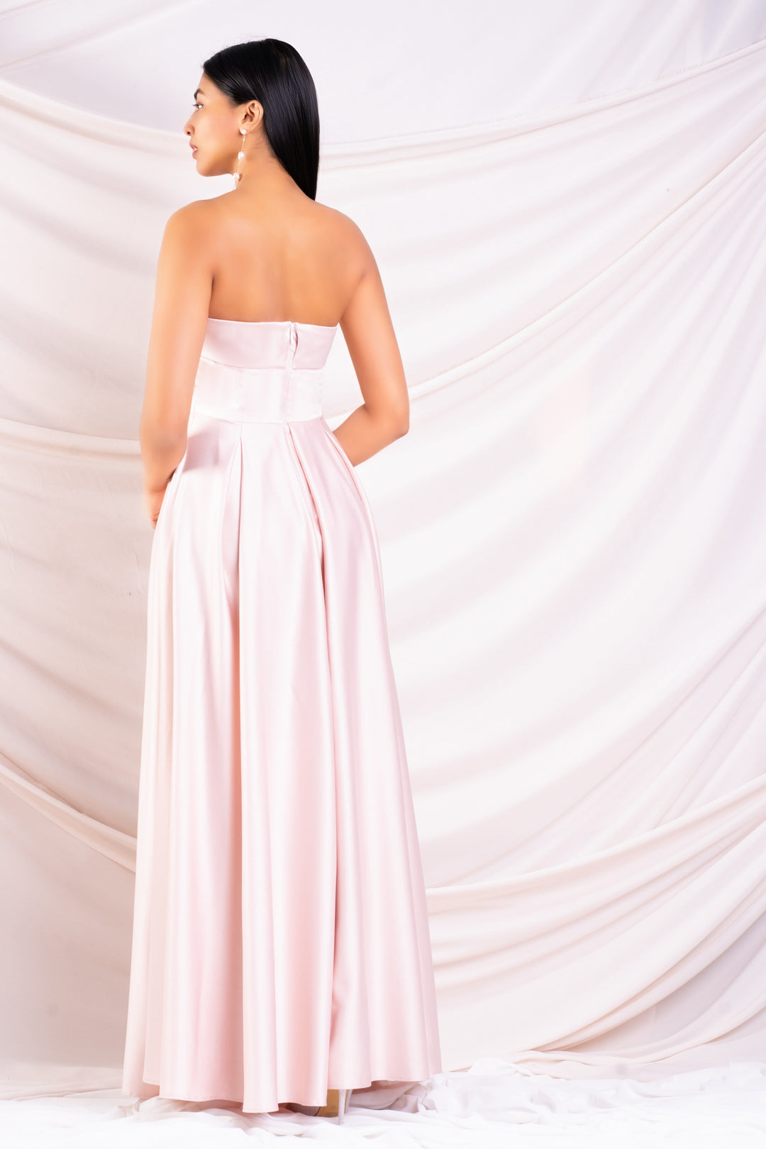 Pink Strapless Maxi Dress