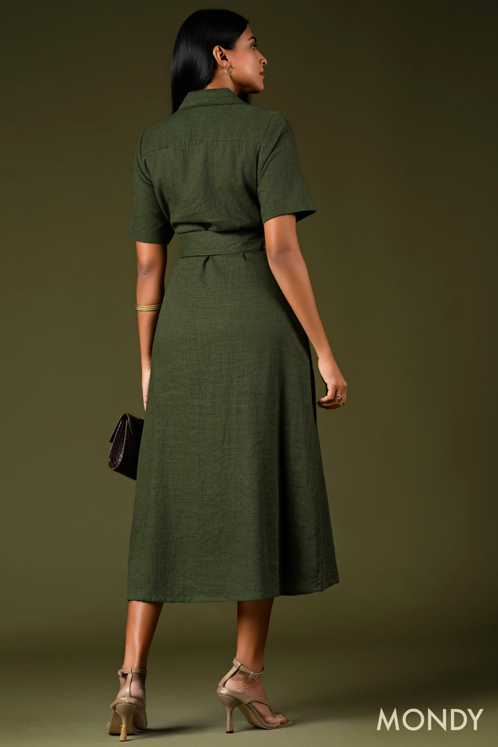 Belted Shirt Dress