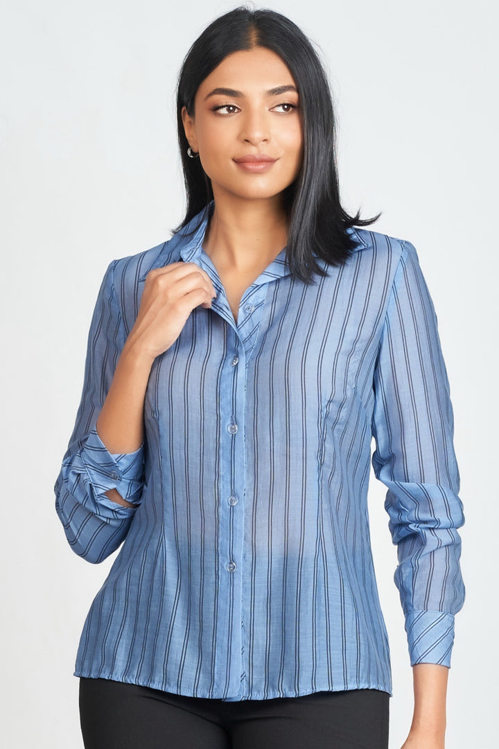 Blue & Black Stripe Shirt