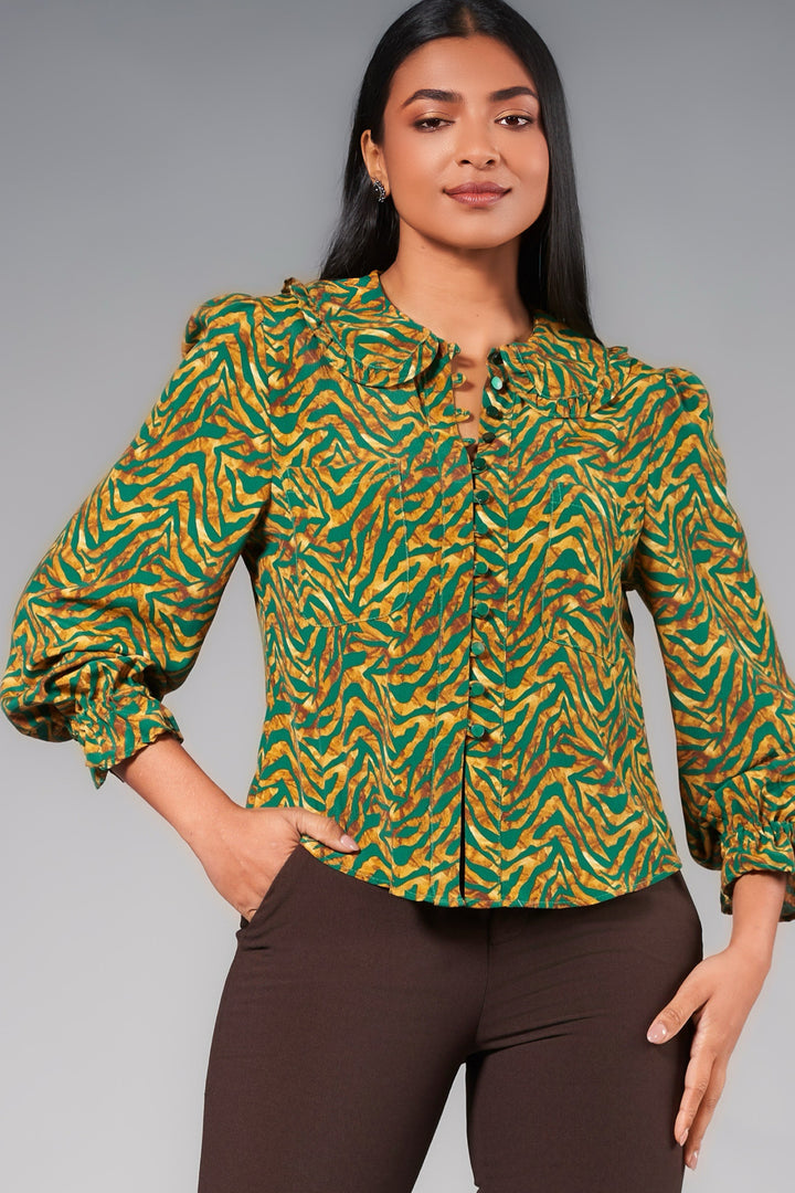 Printed Long Sleeve Top