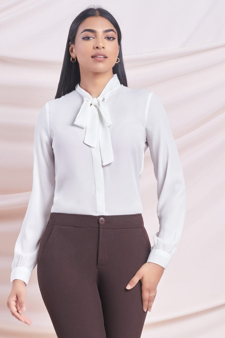 White Necktie Shirt