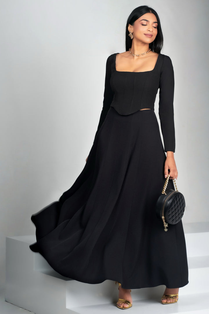 Flared Maxi Skirt