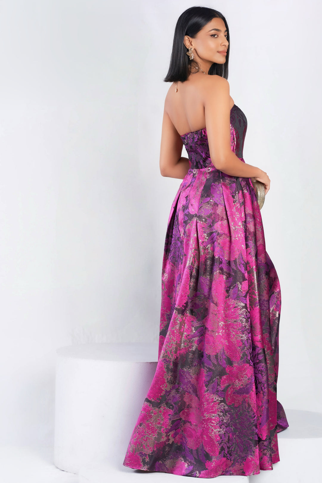 Floral Jaquard Maxi Dress