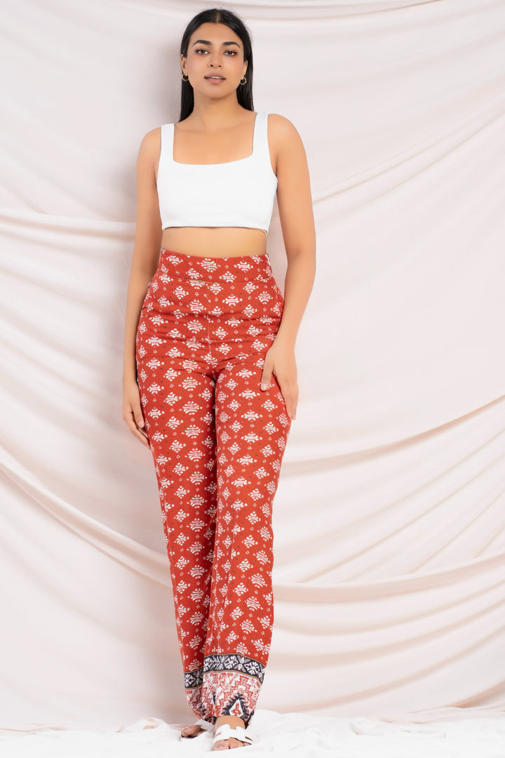 Printed Wide Leg Pants