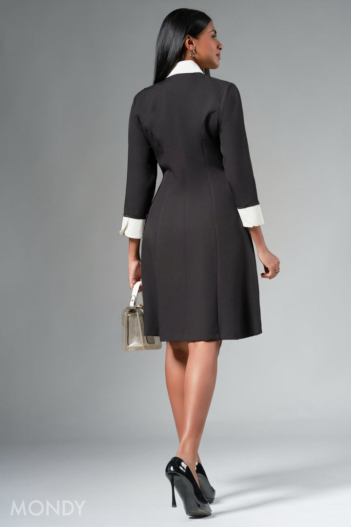 Contrast Blazer Dress