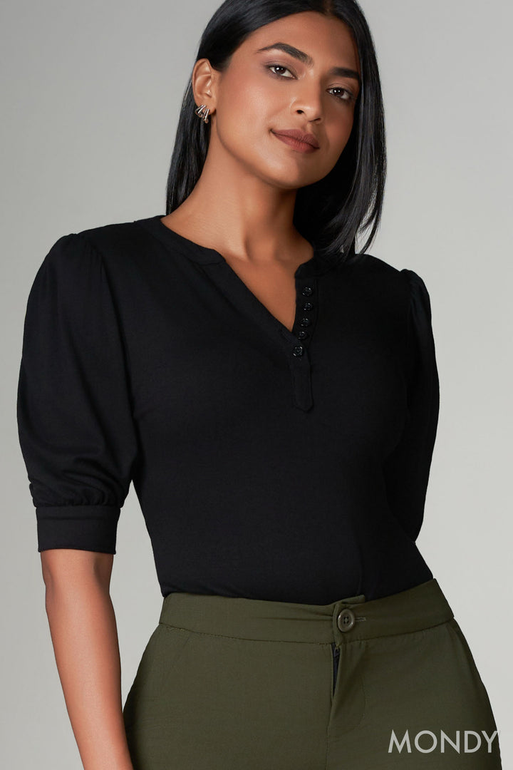 Puff Sleeve T- Shirt