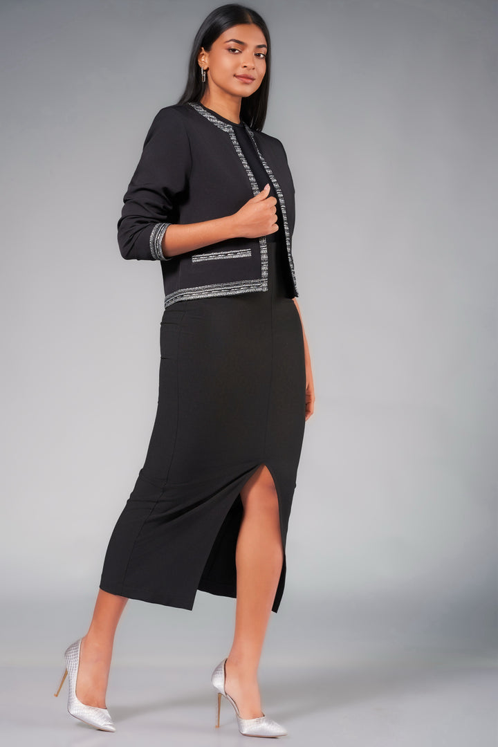 Contrast Open Blazer