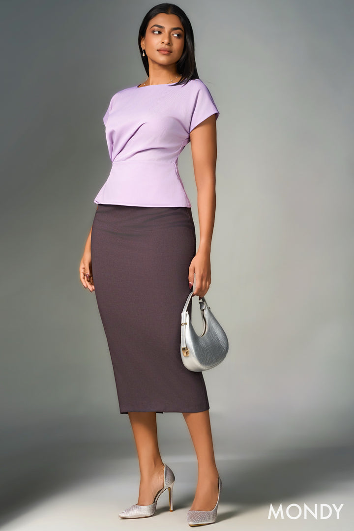 Gather Detail Peplum Top