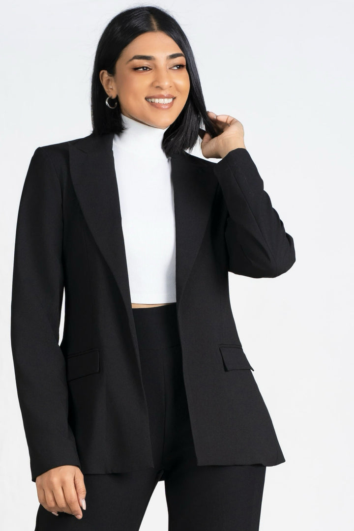 Black Longline Blazer