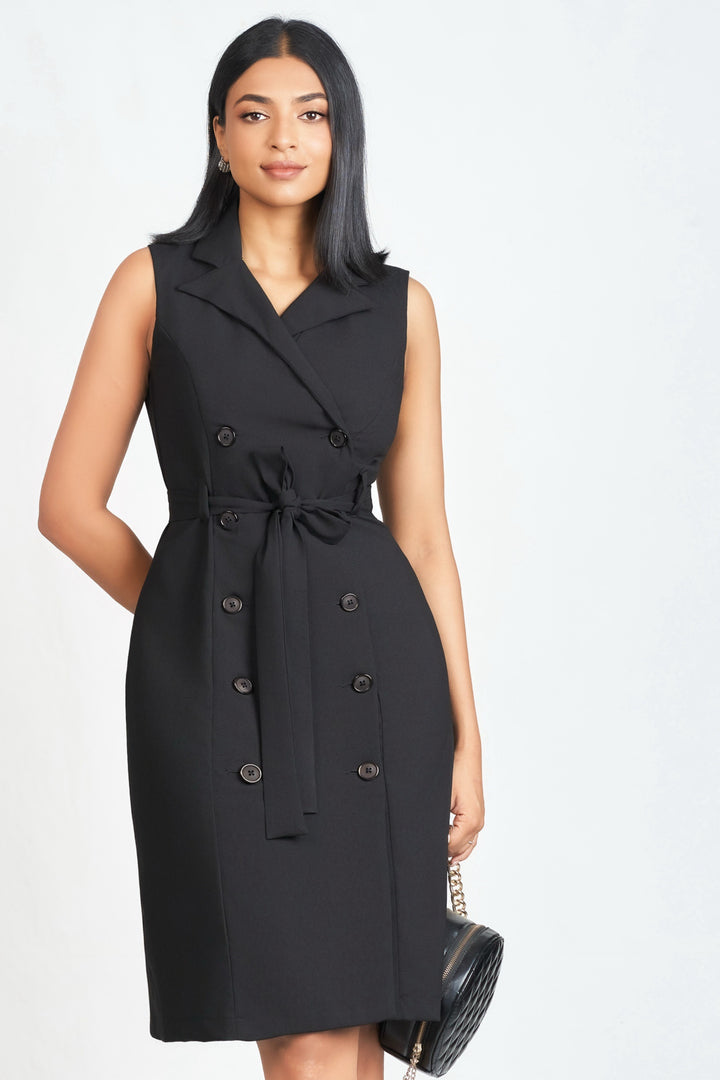 Double Buttoned Blazer Dress