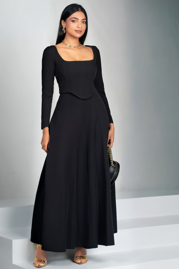 Flared Maxi Skirt