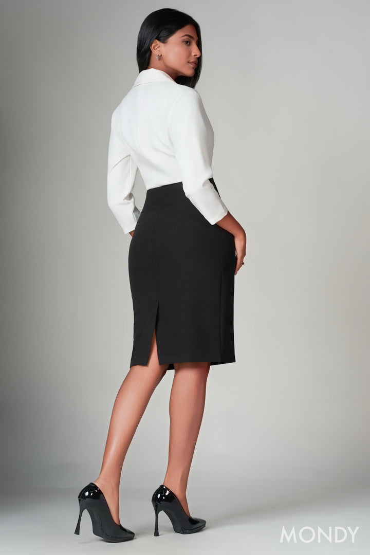 Contrast Blazer Dress