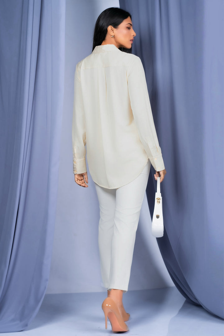 Longline Cream Shirt