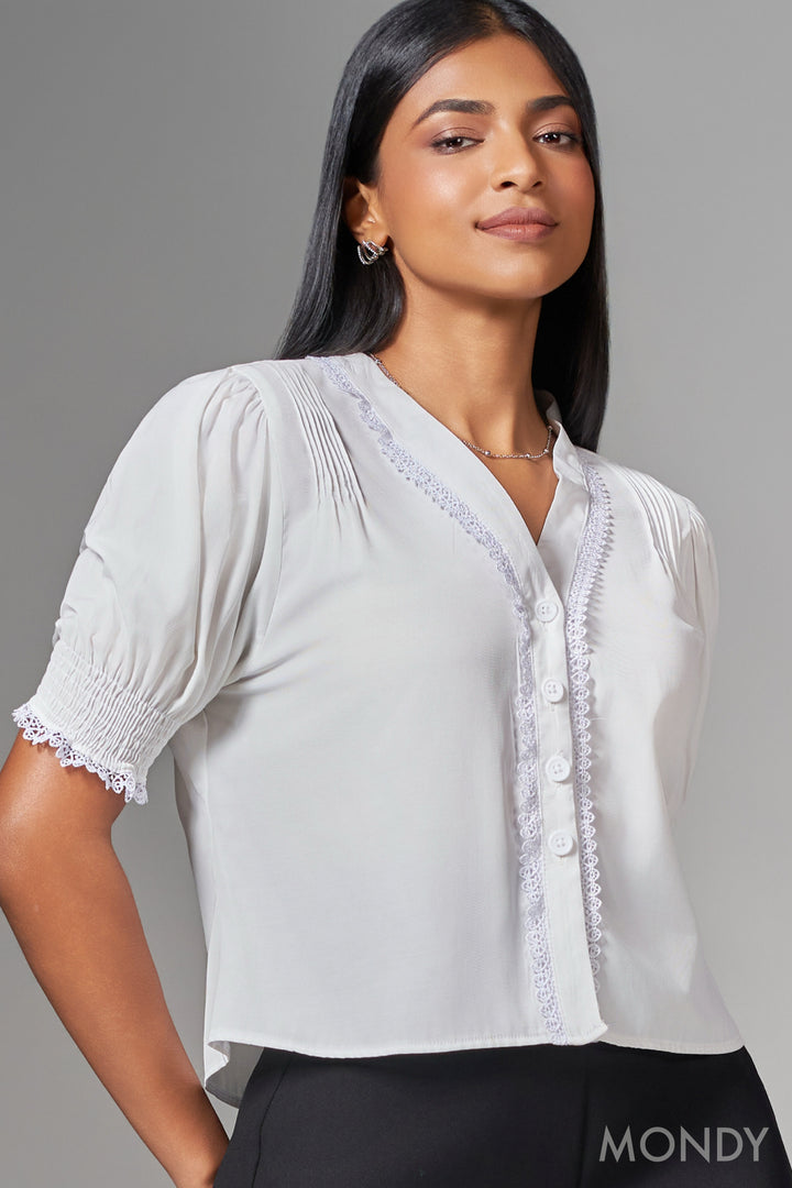 Puff Sleeve Boxy Top