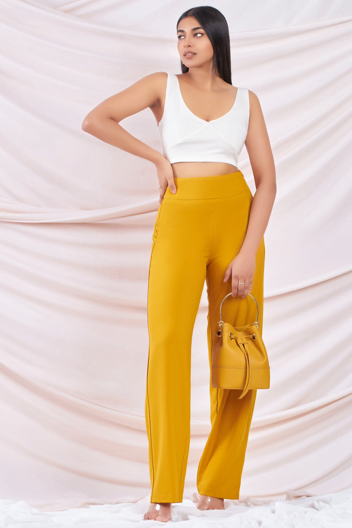 White V Neck Crop Top