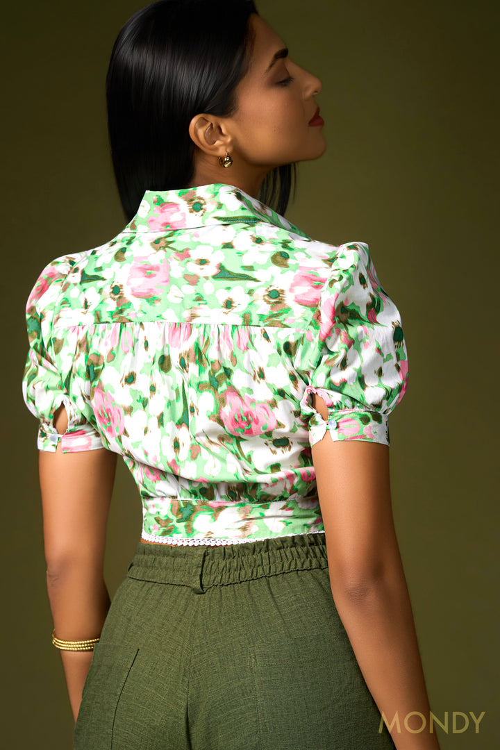 Short Sleeve Cropped Shirt