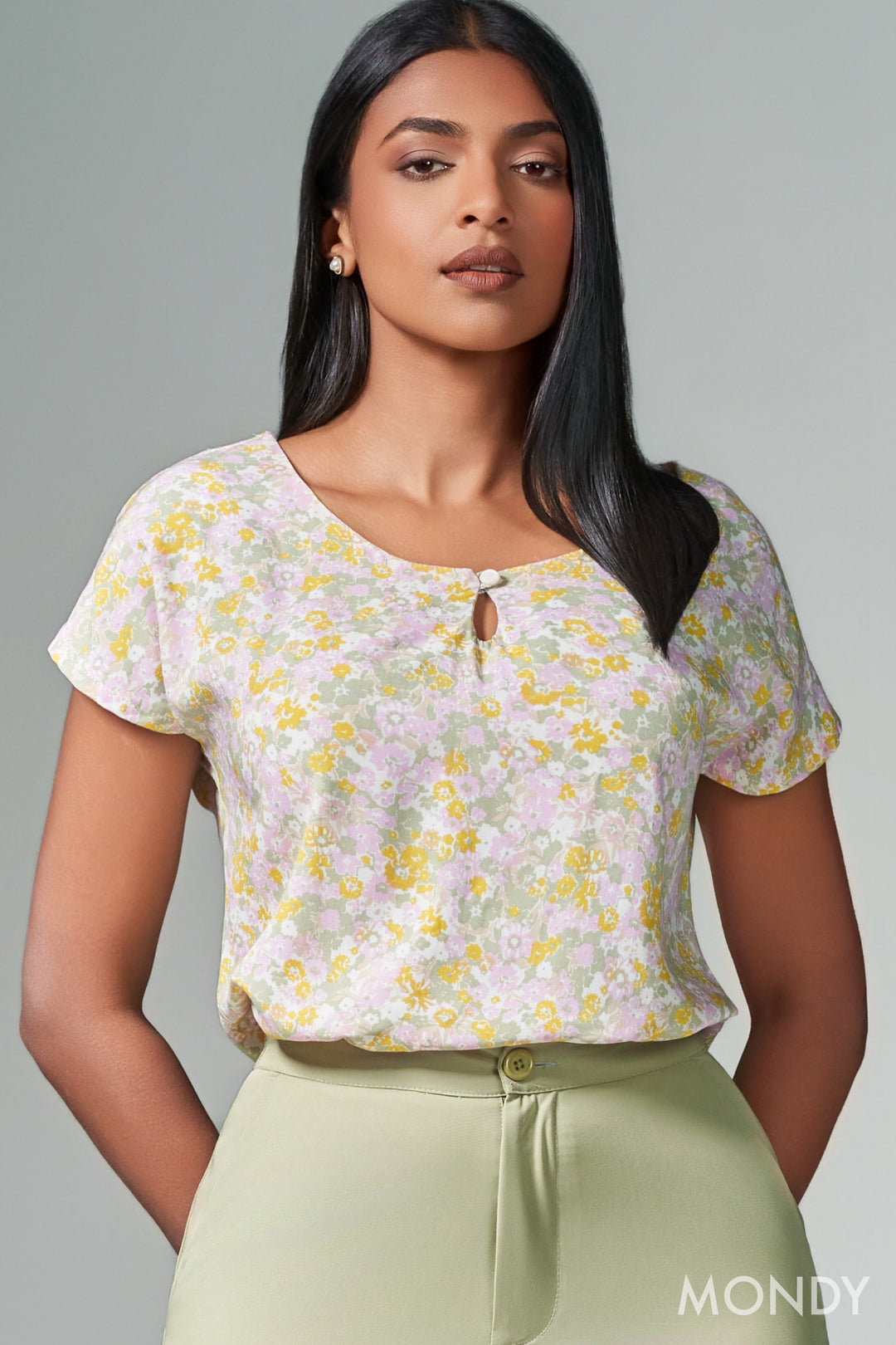 Printed Raglan Sleeve Top