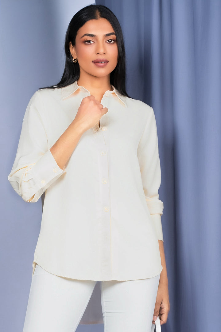 Longline Cream Shirt
