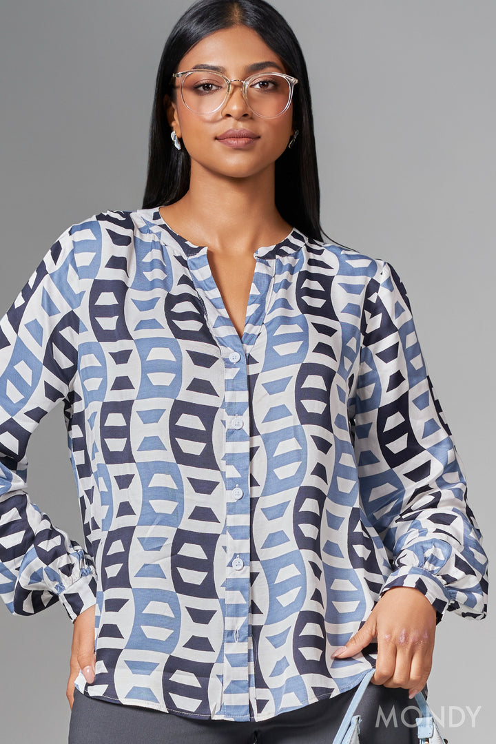 Printed Relaxed Fit Top