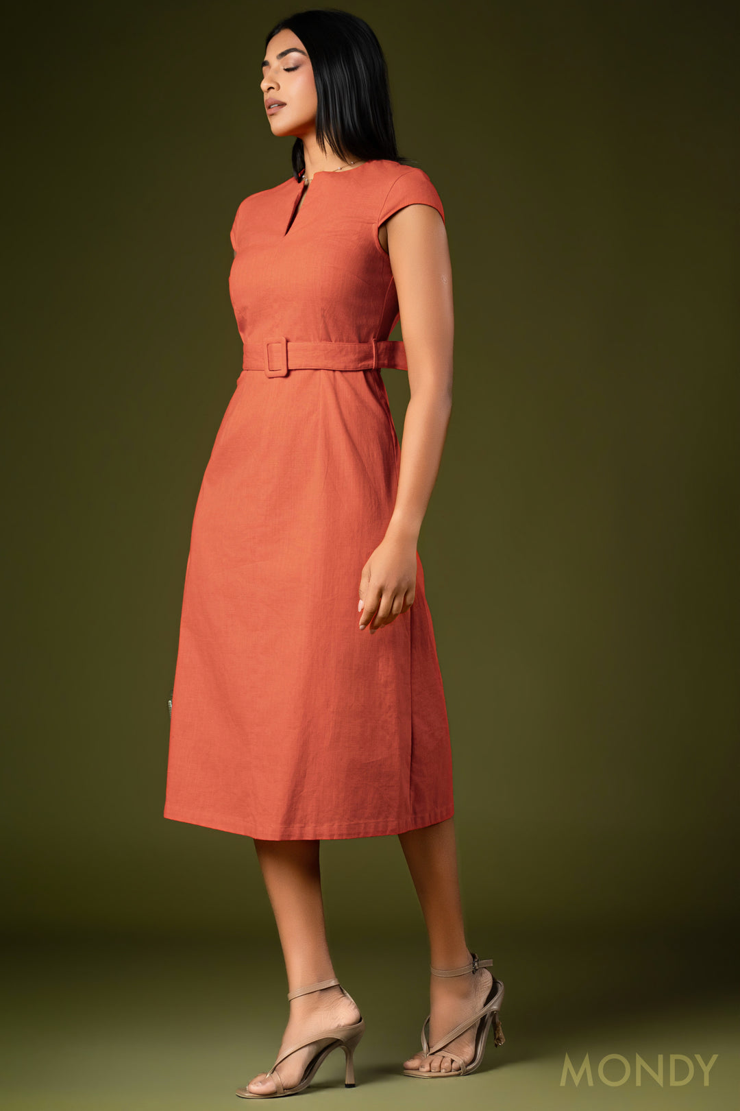 Belted Midi Dress